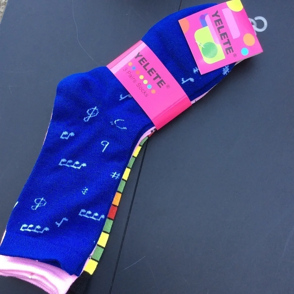 3-pack Women’s Music Themed Socks